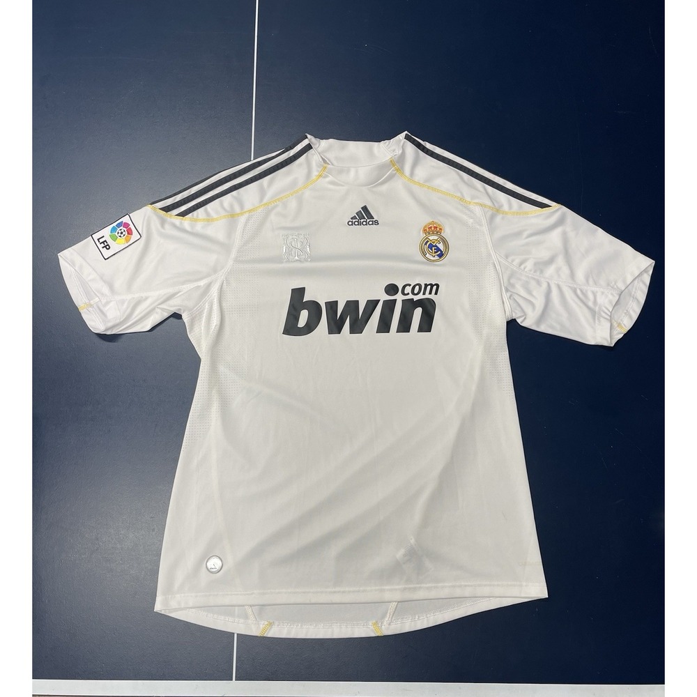 Adidas Real Madrid bwin .com Soccer Jersey LFP Patch Men's L White